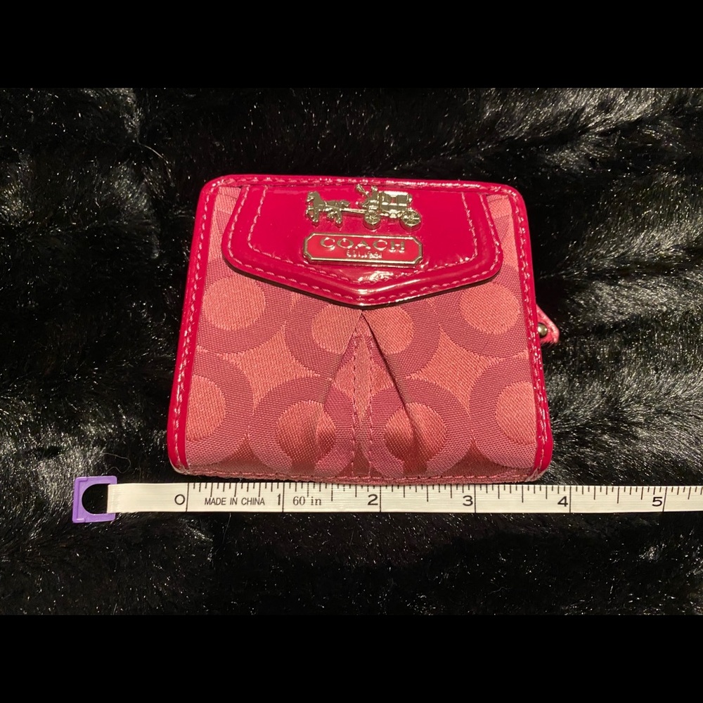 Coach small pink wallet